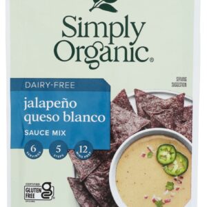 SIMPLY ORGANIC: Dairy Free Jalapeño Queso Blanco Sauce Mix, 0.85 oz