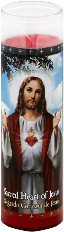 ST JUDE: Sacred Heart Of Jesus Red Candle, 1 ea