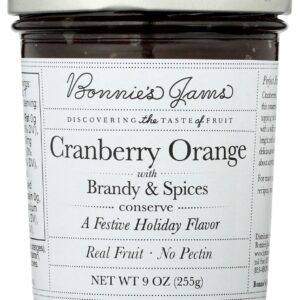 BONNIES JAMS: Cranberry Orange With Brandy and Spices Jam, 9 oz