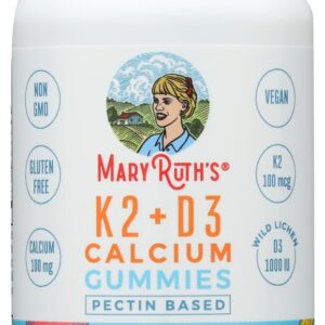 MARYRUTHS: K2 Plus D3 Calcium Gummies, 60 pc