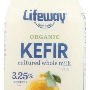 LIFEWAY: Kefir Whole Milk Organic Lemon, 8 oz