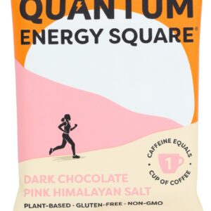 QUANTUM ENERGY SQUARES: Bar Dark Chocolate Pink Himalayan Salt, 1.69 OZ