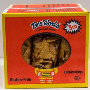 TACO WORKS: Chips Tortilla Original Box, 80 OZ