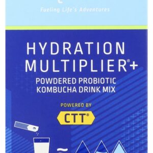 LIQUID IV: Tart Green Apple Hydration Multiplier Plus Probiotic Kombucha 10 Count Box, 5.64 OZ