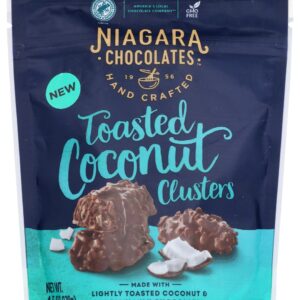 NIAGARA: Milk Chocolate Toasted Coconut Clusters, 4.5 oz