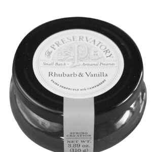THE PRESERVATORY: Rhubarb and Vanilla Spread Preserves, 3.89 oz