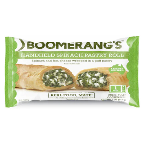 BOOMERANGS: Handheld Spinach Pastry Roll, 5 oz
