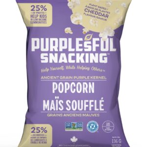PURPLESFUL: Vegan Cheddar Popcorn, 4.79 oz