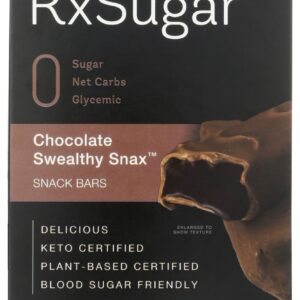 RX SUGAR: Chocolate Swealthy Snax Bar 6 Pack, 8 oz