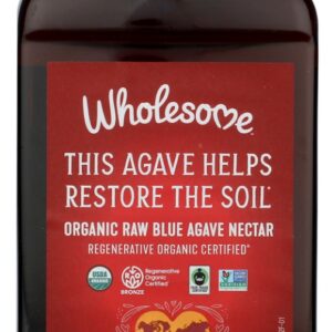 WHOLESOME: Organic Raw Blue Agave Nectar, 18.5 oz