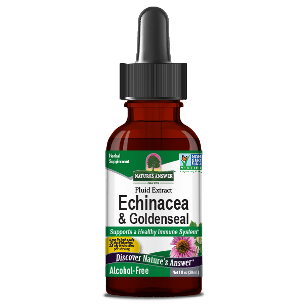 NATURE'S ANSWER: Echinacea And Goldenseal Alcohol Free 1000 mg, 1 oz