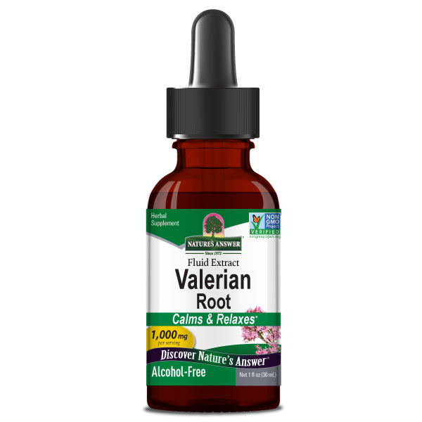NATURES ANSWER:  Valerian Root Alcohol Free 1000 Mg, 1 oz