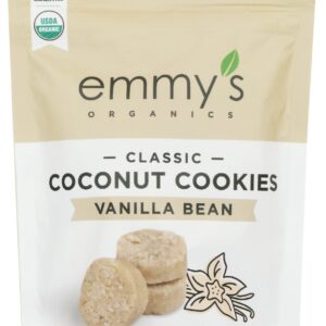 EMMYS ORGANICS: Coconut Cookies Vanilla Bean, 6 oz