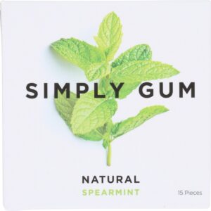 SIMPLY GUM: Natural Spearmint Gum, 15 pc