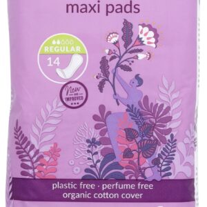 NATRACARE: Organic & Natural Maxi Pads Regular, 14 Pads