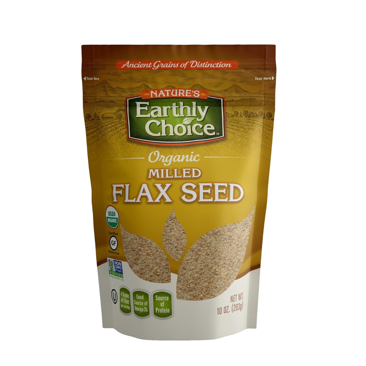 NATURES EARTHLY CHOICE: Organic Milled Flax Seeds, 10 oz