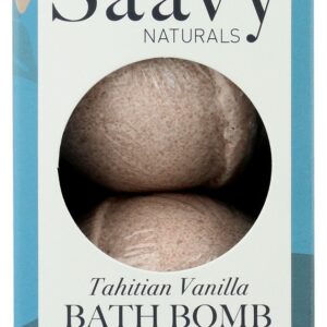 SAAVY NATURALS: Bath Bomb Tahitian Vanilla, 12 oz