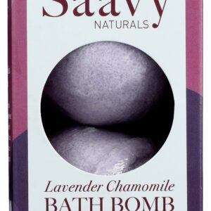 SAAVY NATURALS: Bath Bomb Lavender Chamomile, 12 oz