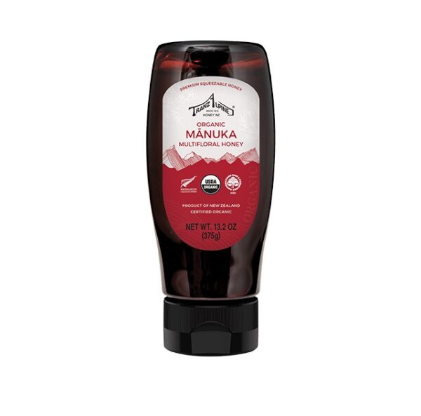 TRANZALPINE: Premium Squeezable Mānuka Multifloral Honey, 13.2 oz