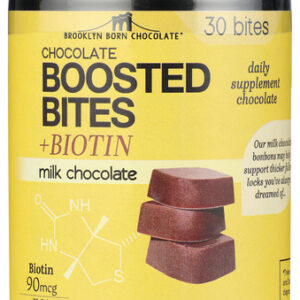 BROOKLYN BORN CHOCOLATE: Biotin Milk Chocolate Bites, 5.29 oz