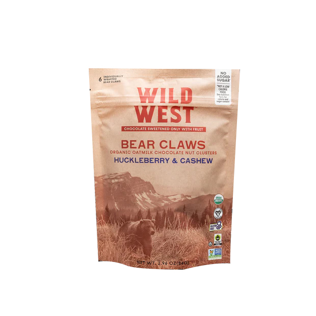 WILD WEST: Huckleberry And Cashew Bear Claws, 2.96 oz