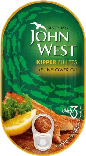 JOHN WEST: Kippers in Sunflower Oil, 6.5 oz