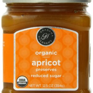 GRANDMA HOERNERS: Organic Apricot Reduced Sugar Preserves, 12.5 oz