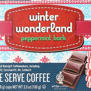 WHITE COFFEE: Peppermint Bark Single Serve Coffee, 10 pc