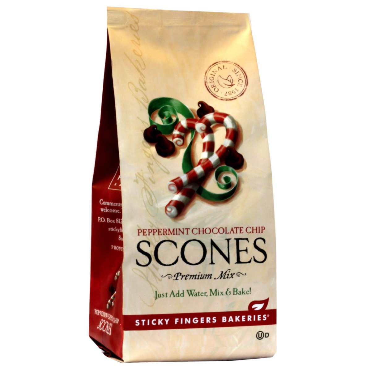 STICKY FINGERS BAKERIES: Peppermint Chocolate Chip Scones, 15 oz