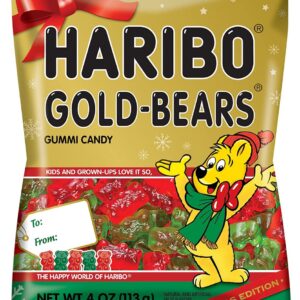 HARIBO: Gummy Candy Goldbears Christmas Edition, 4 oz