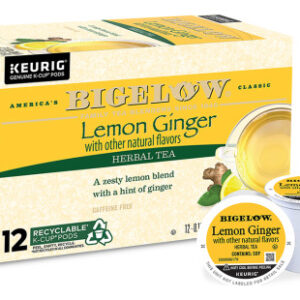 BIGELOW: Lemon Ginger 12 KCup Pods, 1.2 oz