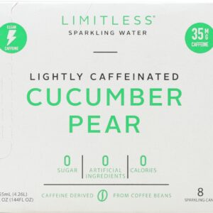 LIMITLESS: Cucumber Pear Sparkling Water 8 Pk, 96 fo
