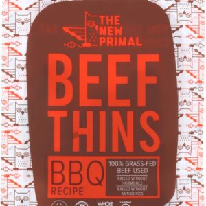 THE NEW PRIMAL: 100% Grass Fed BBQ Beef Thins, 1 oz