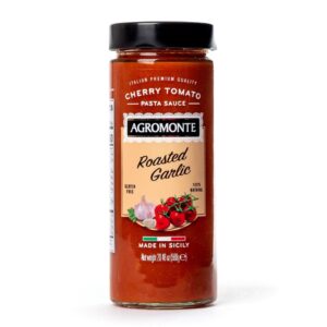 AGROMONTE: Cherry Tomato Pasta Sauce with Roasted Garlic, 20.46 oz
