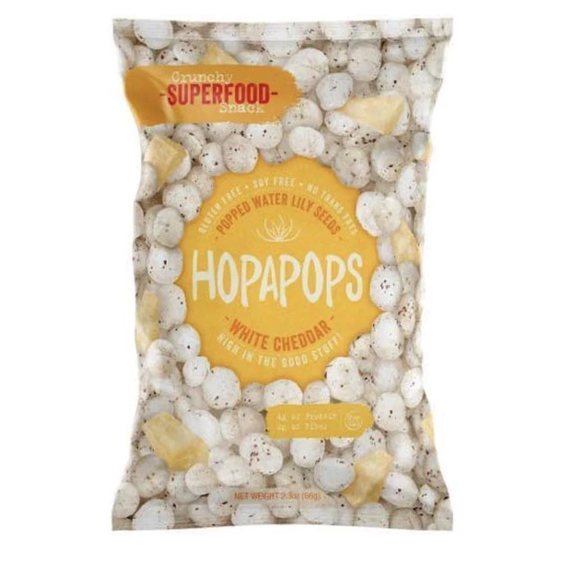 HOPAPOPS: White Cheddar Popped Water Lily Seeds, 2.3 oz
