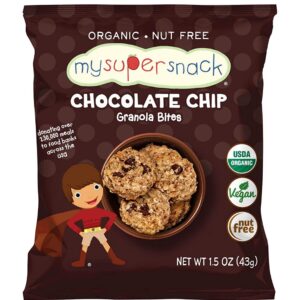 MYSUPERSNACK: Chocolate Chip Organic Granola Bites, 1.5 oz