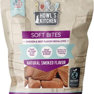 HOWLS KITCHEN: Chicken and Beef Medallions Soft Bites, 12 oz