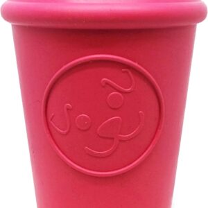 MUTTS KICK BUTT: Medium Coffee Cup Durable Rubber Chew Dog Toy & Treat Dispenser, 1 ea