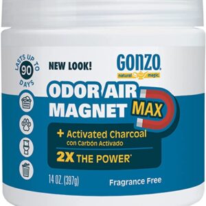GONZO: Fragrance Free Odor Air Magnet Max With Activated Charcoal, 14 oz