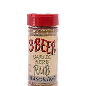 3 BEER RUB: Garlic Herb Seasoning, 5 oz