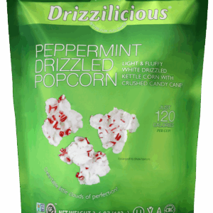 DRIZZILICIOUS: Peppermint Drizzled Popcorn, 3.6 oz
