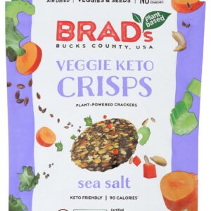 BRADS PLANT BASED: Sea Salt Veggie Keto Crisps, 4 oz