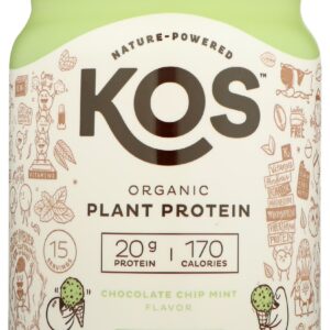 KOS: Chocolate Chip Mint Organic Plant Protein, 20.84 oz
