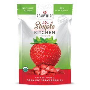 SIMPLE KITCHEN: Freeze Dried Organic Strawberries Pouch, 0.7 oz
