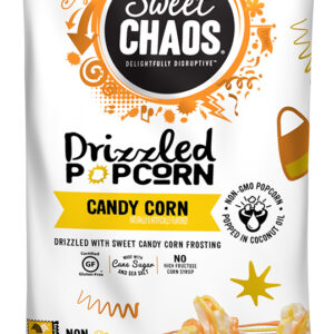 SWEET CHAOS: Candy Corn Drizzled Popcorn, 5.5 oz