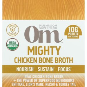 OM MUSHROOMS: Mighty Chicken Bone Broth Powder, 10 pk