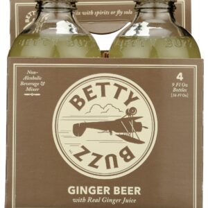 BETTY BUZZ: Ginger Beer Cocktail Mixer 4 Pack, 36 fo