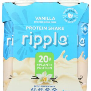RIPPLE: Plant Protein 4Pk Vanilla, 44 fl oz