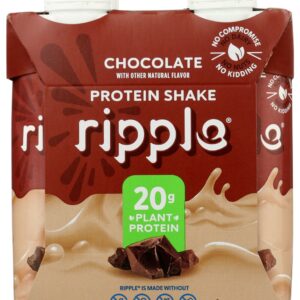RIPPLE: Plant Protein 4Pk Chocolate, 44 fl oz