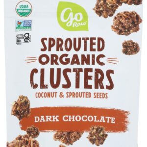 GO RAW: Clusters Chocolate Dark, 3 OZ